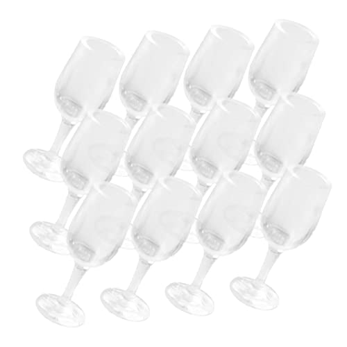 DRESSOOS 20 Stück Mini Weinglas, Puppenhausbecher, Mini, Foto Requisiten, Puppenhaus Gläser, Dekorative Miniaturen, Kelch, Miniatur Kelche, Puppen Cocktailgläser, Miniatur Weingläser von DRESSOOS