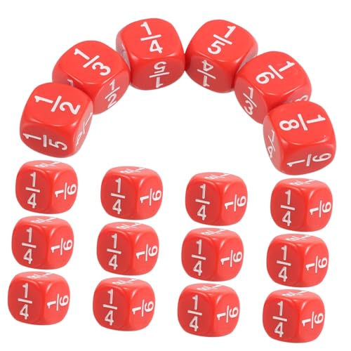 DRESSOOS 20 Stück Runde Bruchwürfel für Mehrseitige Mathematikspielzeuge zur des Verständnisses von Brüchen Verbesserung der Rechenfähigkeiten im Klassenzimmer von DRESSOOS