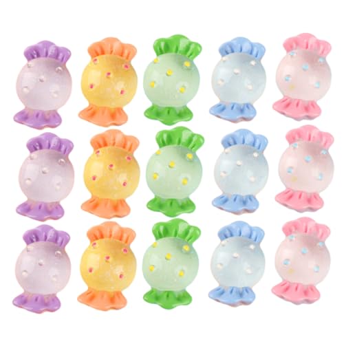 DRESSOOS 20 Stück Simuliertes Süßigkeitenspiel Künstliche Miniaturfiguren Gefälschte Früchte Bulk Süßigkeiten Set Obst Charms Marken Mini Mini Lebensmittel Mini Puppenhaus von DRESSOOS