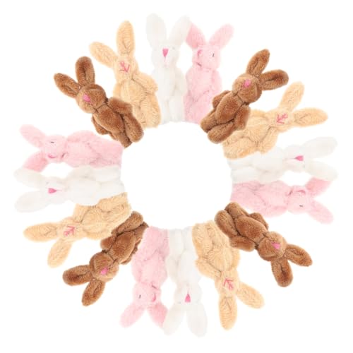 DRESSOOS 20 Stück Teiliges Plüsch mit Lanyard Niedliche Stoffhasen deko für Ostern Geburtstagsfeiern Schlüsselanhänger Geschenkidee für Erwachsene von DRESSOOS