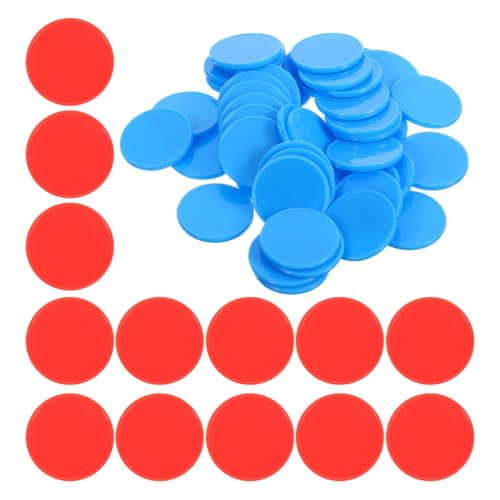 DRESSOOS 200Pcs Unterrichtshilfe Kleine Dekorative Farbchips Mini Poker -Chips Plastik Bingo Chips Kunststoff Poker Chips Kunststoff -Chips Zählen Sie Chips DIY Brettspiele Kartonspiel von DRESSOOS