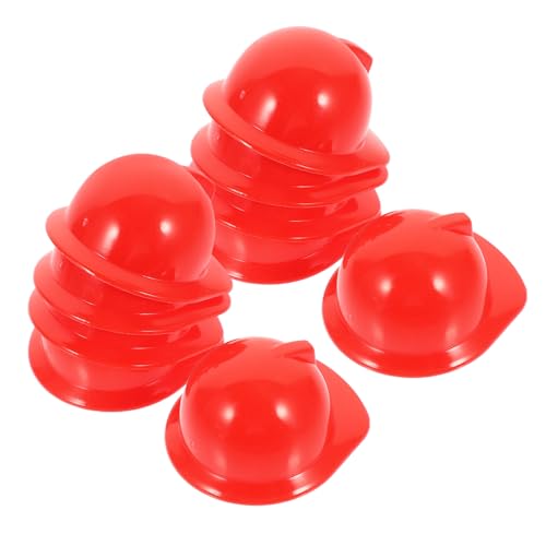 DRESSOOS 20 Stück Mini-Schutzhelm Aus Kunststoff Tortenaufsatz Helm Mini-Spielzeug Miniatur-Konstruktionshut Mini-Zylinder Kinderspielzeug Mini-Hüte Zum Basteln von DRESSOOS