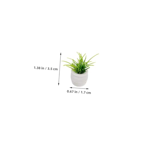 DRESSOOS 22 Stück Miniaturpflanzenschmuck kleine Topfpflanzen Miniaturkünstlernpflanzen Puppenhauszubehör Mini-Sukkulenten-Blumentopf gefälschte Bonsai -Landschaft Tischtopfpflanzen Plastik von DRESSOOS
