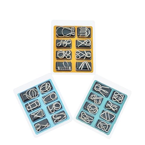DRESSOOS 24 STK Gehirn-Puzzle-Schnalle Intelligenzschnalle Mit Neun Ketten Brettspiel Für Erwachsene 8-teilige Anzüge Intelligenzrätsel Klingeln Achtteilige Anzüge Ringrätsel von DRESSOOS
