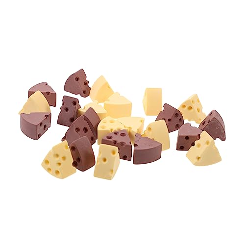 DRESSOOS 24 Stück Käse Charm, Mini Simulationskäse, Handyhüllen, Zubehör, Simulationskäse, Verzierung, Mikro Landschaftsornamente, Zarte Handyschalen Dekoration, Harz, Handyhüllen von DRESSOOS