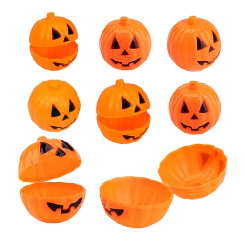 DRESSOOS 24 Stück Kürbis Plastik Halloween Spielzeug, Party Layout Requisite, Halloween , Süßigkeitenbehälter, Befüllbar, Kürbis Streich Requisite, Party Bonbonglas, Süßigkeitenhalter, von DRESSOOS