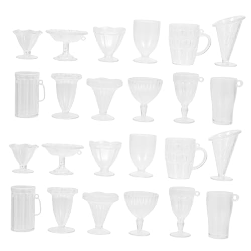 DRESSOOS 24 Stück Puppenhaus Kristallbecher, Mini Hausdekorationen, Mini Becher Verzierungen, Mini Bierbecher, Künstlicher Wasserbecher, Miniaturbecher, Dekorative Becher, Mini Becher Für DRESSOOS 24 Stück Puppenhaus Kristallbecher, Mini Hausdekorationen, Mini Becher Verzierungen, Mini Bierbecher, Künstlicher Wasserbecher, Miniaturbecher, Dekorative Becher, Mini Becher Für von DRESSOOS