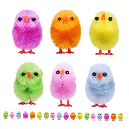 DRESSOOS Huhn Aus Plüsch Osterdekor 24 Mini-küken Spielzeug Osterpartygeschenk Für Jungen Und Mädchen Erwachsene von DRESSOOS