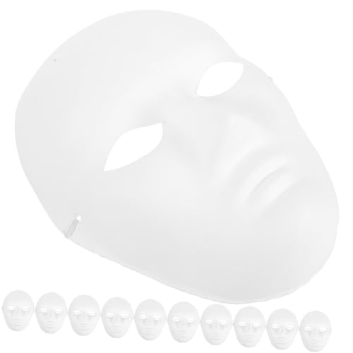DRESSOOS 24St Halloween-Masken weiße Bastelmaske Vollgesichtsmaske halloween kostüm halloween costume Kinderhandwerk Outfit Halloweenkostüm Halloween-Kostümmaske gewöhnliche Zellstoff Jabba von DRESSOOS