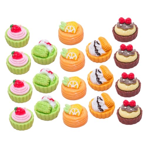 DRESSOOS 24St Kuchen vortäuschen Spielzeug Kunstharz-Lebensmittelspielzeug küchenutensilien Mini süssigkeiten Kinderspielzeug Mini-Ornamente Mini- -Küchenzubehör Mini-Essen Brot von DRESSOOS
