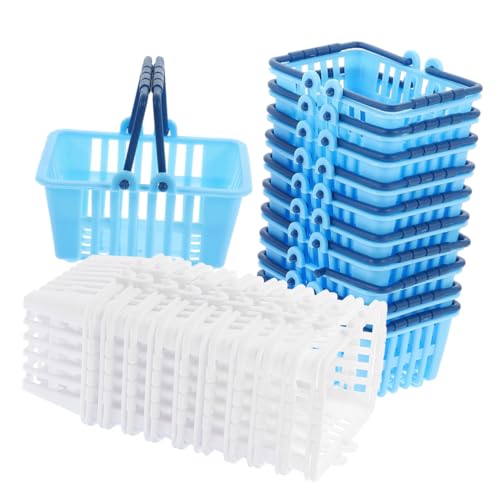 DRESSOOS 24st Spielhaus-Requisiten Korb Wagen Kinderspielzeug Desktop-Dekorationen Heimdekorationen Einkaufskörbe Desktop-Ornament Kleine Körbchen Mini Körbe Plastik DRESSOOS 24st Spielhaus-Requisiten Korb Wagen Kinderspielzeug Desktop-Dekorationen Heimdekorationen Einkaufskörbe Desktop-Ornament Kleine Körbchen Mini Körbe Plastik von DRESSOOS
