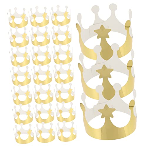 DRESSOOS 25 Stück Faltbare Kronenhüte, Kronen Für Erwachsene, Partyhüte Für Kinder, Geburtstagskronen Für Kinder, Kleinkind Geburtstagskrone, Kinderkronen, Hut, Papierkrone Für von DRESSOOS