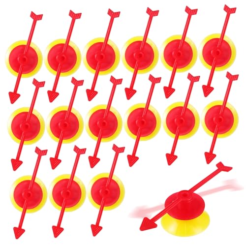 DRESSOOS 25Stücke Kunststoff Spielspinner Pfeilspinner mit Saugnapf Rotierende Zeiger für Spiele Lehrmittel und Aktivitäten Höhe für Partys von DRESSOOS