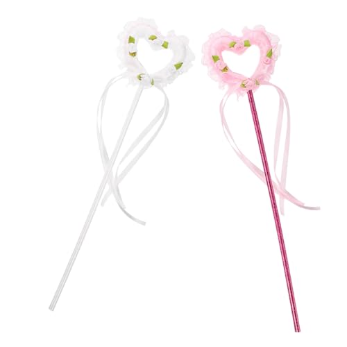 DRESSOOS 2Stücke Feenstäbe Herz Zauberstäbe Bandmaterial Kostüm Requisiten für Cosplay Bühnenauftritte und Kindergeburtstage DRESSOOS 2Stücke Feenstäbe Herz Zauberstäbe Bandmaterial Kostüm Requisiten für Cosplay Bühnenauftritte und Kindergeburtstage von DRESSOOS
