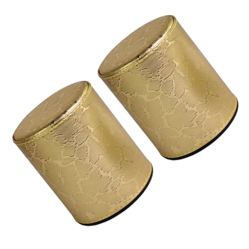DRESSOOS 2er-Pack Würfelset Lederwürfelbecher Würfelbox - Betrügen Ktv Spiel Lustiger Würfelbecher Goldenes Muster DRESSOOS 2er-Pack Würfelset Lederwürfelbecher Würfelbox - Betrügen Ktv Spiel Lustiger Würfelbecher Goldenes Muster von DRESSOOS