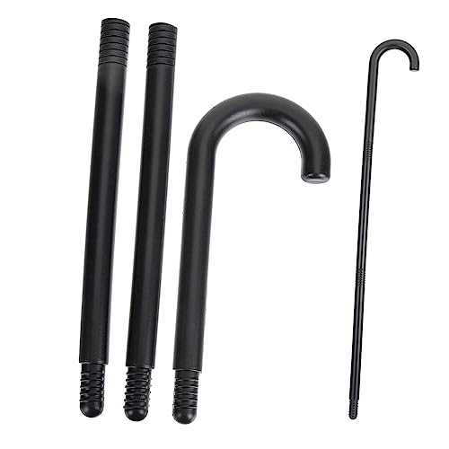 DRESSOOS Halloween Party Cosplay Krücke Schwarz Kunststoff Zauberstab Foto Prop Leistung Zauberstab Zaubern Stick Spielzeug DRESSOOS Halloween Party Cosplay Krücke Schwarz Kunststoff Zauberstab Foto Prop Leistung Zauberstab Zaubern Stick Spielzeug von DRESSOOS