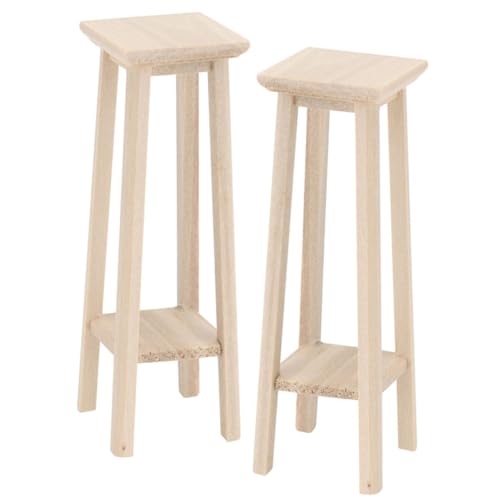 DRESSOOS Puppenhaus Miniatur Hocker Regal Maßstab 112 Mini Möbel Modell Für Mini Blumenständer von DRESSOOS