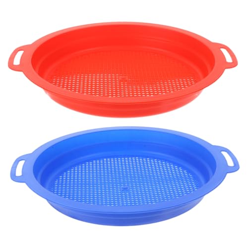 DRESSOOS Tragbare Kinder Strand Spielzeug Sand Sichter Handheld Sand Filter Spielzeug 2pcs Strand Pan Spielzeug Feine Mesh DRESSOOS Tragbare Kinder Strand Spielzeug Sand Sichter Handheld Sand Filter Spielzeug 2pcs Strand Pan Spielzeug Feine Mesh von DRESSOOS