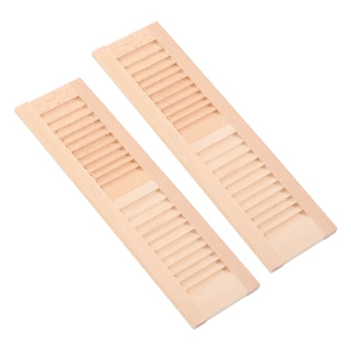 DRESSOOS 2st Zubehör Für Jalousien Puppe Verschluss Pflanzen Klein Lebewesen Vorhang Tragbar Fenster Sachen Nachttisch Laterne Teppich Winzig Blocker Land Bausatz Mikro Geschirr Anlage Holz von DRESSOOS