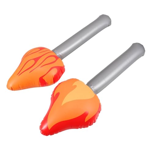 DRESSOOS 2stücke Aufblasbare Feuerfackel Halloween Deko Mittelalter Kostüm Requisiten Für Partys Sportevents Und Cosplay Einfache Handhabung Und Schnelle Inflation von DRESSOOS