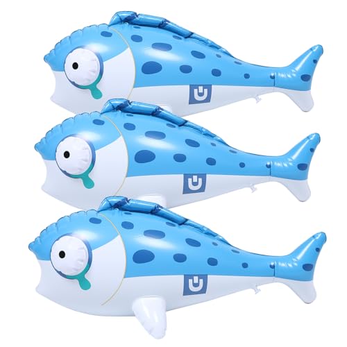 DRESSOOS 3 Fischballons: Aufblasbares Spielzeug in Fischform für Kinder – Schwimmender Fisch für Pool- -Party-Dekorationen, Angel-Geburtstagszubehör und Wasserspielaktivitäten von DRESSOOS