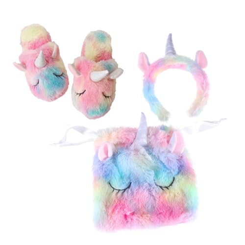 DRESSOOS Buntes Party-zubehör-Set Für Mottopartys Kopfschmuck Hausschuhe Kordelzugbeutel DRESSOOS Buntes Party-zubehör-Set Für Mottopartys Kopfschmuck Hausschuhe Kordelzugbeutel von DRESSOOS