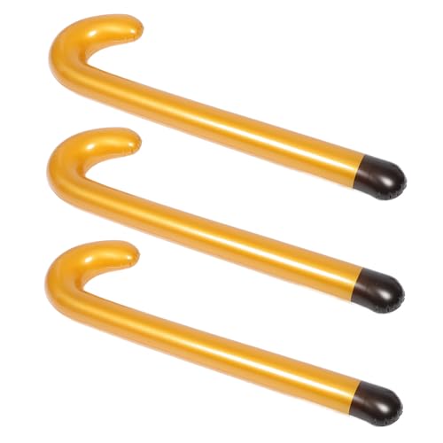 DRESSOOS 3 Stück Aufblasbare Gehhilfe Stabile Gehstütze Party-deko für Halloween Geburtstagsfeiern Vielseitiger Aufblasbarer Spazierstock Sicherer Halt Leicht Tragbar von DRESSOOS