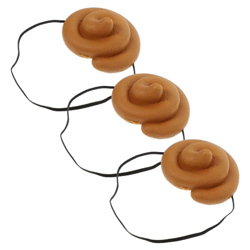 DRESSOOS 3 Stück Kothut, Spielzeug, Kotkopfbedeckung, Unisex Kopfbedeckung, Kotkopfschmuck, Lustige Simulation, Kotform Hut, Lustige Hüte, Hutdekor, Partyhut, Requisite, Emoticon Hut, von DRESSOOS