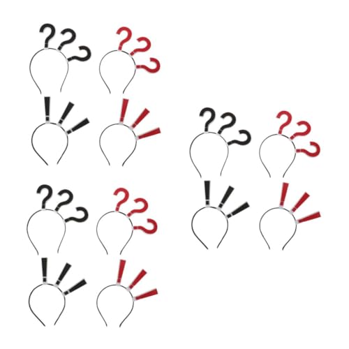 DRESSOOS 3 Stück Lustiges Teiliges Fragezeichen Haarband Originelle Kopfbedeckung für Party Kostüm Vielseitig für Alltag Festtage Auffälliges Accessoire für Festival und Selfie von DRESSOOS