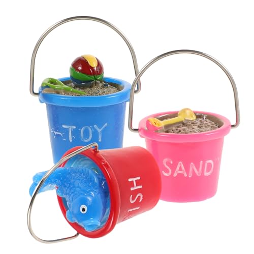 DRESSOOS 3 Stück Mikro Landschafts Strandeimer, Rollenspiel Eimer, Feengarten Dekoration, Puppenhaus Spielset, Strandurlaubszubehör, Mini Stranddekor, Mini Strandspielzeug, Strandthema DRESSOOS 3 Stück Mikro Landschafts Strandeimer, Rollenspiel Eimer, Feengarten Dekoration, Puppenhaus Spielset, Strandurlaubszubehör, Mini Stranddekor, Mini Strandspielzeug, Strandthema von DRESSOOS
