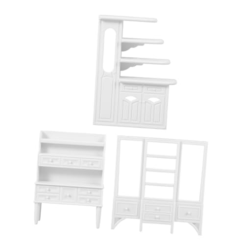 DRESSOOS 3 Stück Miniaturmöbel, Miniaturhausschrank, Kleiner Hausbausatz, Vitrine, Minischrank, Mini Weinschrank, Modell, Miniaturschrank, Wohnzimmer, Kleiner Schrank, Puppenhausschrank DRESSOOS 3 Stück Miniaturmöbel, Miniaturhausschrank, Kleiner Hausbausatz, Vitrine, Minischrank, Mini Weinschrank, Modell, Miniaturschrank, Wohnzimmer, Kleiner Schrank, Puppenhausschrank von DRESSOOS