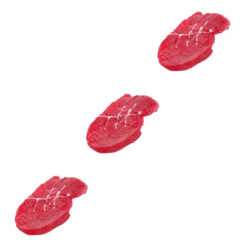DRESSOOS 3 Stück Steak Imitat, Künstliches Steak Ornament, Künstliche Steaks, Requisiten, Dekorative Steakscheibe, Simuliertes Steak, Künstliche Geschnittene Lebensmittel, Künstliches DRESSOOS 3 Stück Steak Imitat, Künstliches Steak Ornament, Künstliche Steaks, Requisiten, Dekorative Steakscheibe, Simuliertes Steak, Künstliche Geschnittene Lebensmittel, Künstliches von DRESSOOS