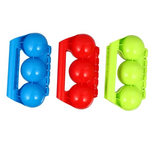 DRESSOOS 3 Stück Teiliges Schneeballmacher mit Clips Bunte Outdoor Spielzeuge für rutschfeste Winterausrüstung für Schneeballschlachten und Kreatives im Schnee Sand und Zufällige Farbe von DRESSOOS