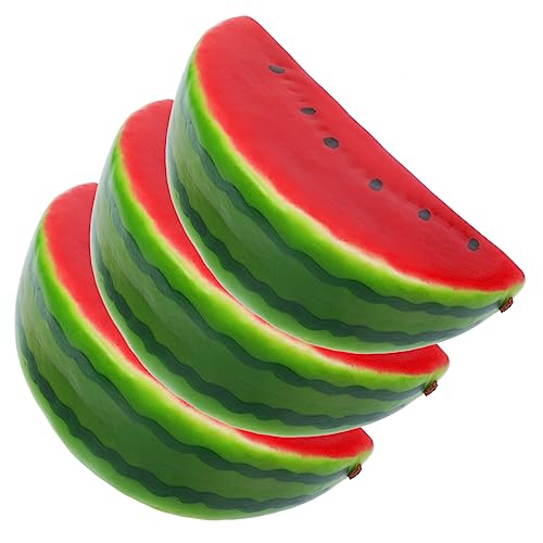 DRESSOOS 3 Stück Wassermelonenscheiben Modelle, Künstliche Fruchtscheiben, Künstliche Wassermelonenscheiben, Basteln, Realistische Wassermelonenscheiben, Ornament, Gefälschte DRESSOOS 3 Stück Wassermelonenscheiben Modelle, Künstliche Fruchtscheiben, Künstliche Wassermelonenscheiben, Basteln, Realistische Wassermelonenscheiben, Ornament, Gefälschte von DRESSOOS