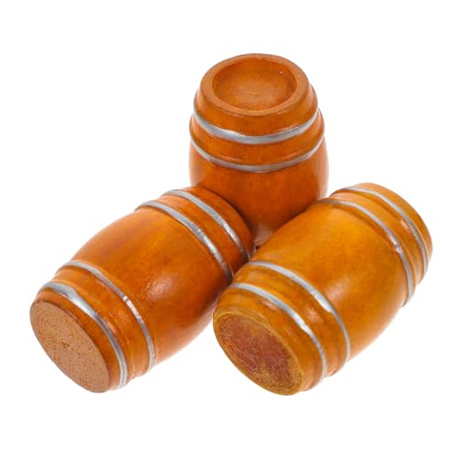 DRESSOOS 3 Stück Weinfass Modell, Kleines Hausfass, Mini Ornament, Puppenhaus Zubehör, Mini Hausfass, Mini, Mini Holzfass, Mini Szene, DIY, Mini Verzierung von DRESSOOS