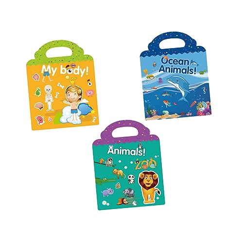 DRESSOOS 3 Stücke Lustige Kid Aufkleber Spielzeug Cartoon Decals Kognition Aufkleber Pädagogische Spielzeug von DRESSOOS