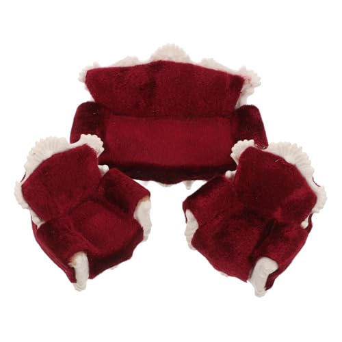 DRESSOOS 3 Teiliges Set Miniaturmöbel, Mini Sofa, Spielzeug, Miniatur Puppenhausmöbel, Halloween Puppenhauszubehör, Actionfiguren Zubehör, Mini Puppenhausmöbel, Viktorianische Möbel von DRESSOOS