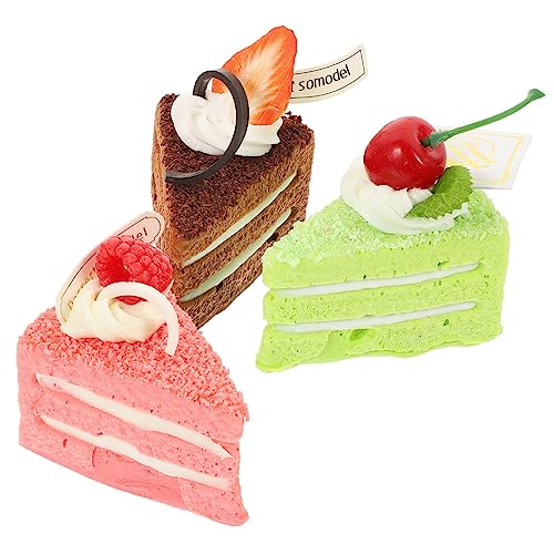 DRESSOOS 3 Teiliges Simulationskuchenmodell, Bäckerei Lebensmittelmodelle, Gefälschte Dessertfiguren, Foto Requisiten, Gefälschte Dessertmodelle, Gefälschte Dessert Fotografie Requisiten, von DRESSOOS