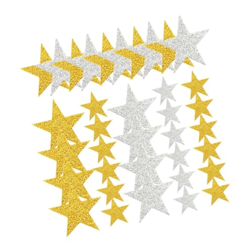 DRESSOOS 300 Stück Pentagramm Aufkleber, Selbstklebende Stern Flicken, Stern Aufkleber, Schwarzer Stern Aufkleber Zum Selbermachen, Aufkleber Stern Zum Basteln, Selbstklebende Stern von DRESSOOS