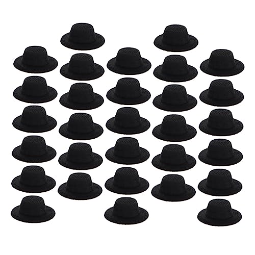 DRESSOOS 30St Mini-Hut doofer Hut Zubehör für Babypuppen Puppenzubehör Mädchen Mütze doll Accessories Puppenkleidung Mini-Hüte verschleißfeste kleine Hüte Stoff Black DRESSOOS 30St Mini-Hut doofer Hut Zubehör für Babypuppen Puppenzubehör Mädchen Mütze doll Accessories Puppenkleidung Mini-Hüte verschleißfeste kleine Hüte Stoff Black von DRESSOOS