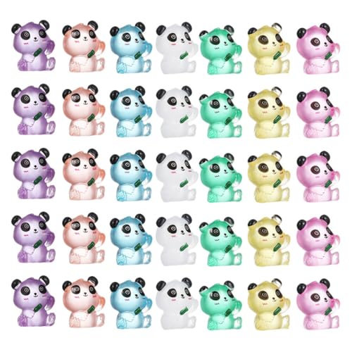 DRESSOOS 35 Stück Mini Panda Figuren Leuchtende Harz Skulpturen für Garten Mikro Landschaft Wohnraumdekoration Nachtleuchtende Tierornamente DRESSOOS 35 Stück Mini Panda Figuren Leuchtende Harz Skulpturen für Garten Mikro Landschaft Wohnraumdekoration Nachtleuchtende Tierornamente von DRESSOOS