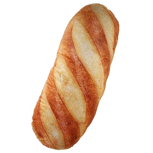 DRESSOOS 3D-Simulation Snack-butterbrotkissen Plüsch Lendenkisseneinlage Fälschung Leinen Werfen Bett Wurfkissen Simulation Brotkissen Lendenbrotmodell Sofakissen Pp Baumwolle Orange von DRESSOOS