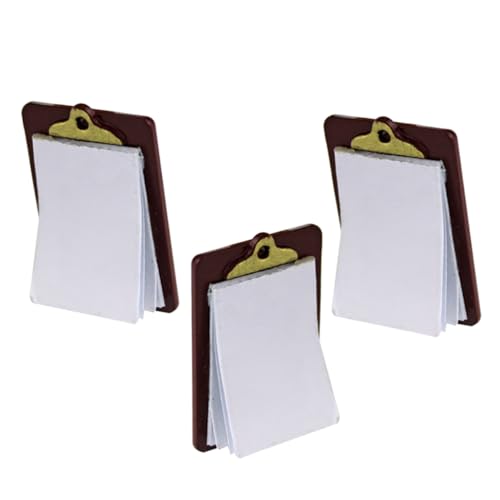 DRESSOOS 3Pcs Mini Tablet Toy House Accessoire Mini House Model Schmuck Mini Schreibscheiben Spielzeug Simuliertes Zwischenablage Modell Mini House Supply Doll School Supplies Dolls House Clipboard DRESSOOS 3Pcs Mini Tablet Toy House Accessoire Mini House Model Schmuck Mini Schreibscheiben Spielzeug Simuliertes Zwischenablage Modell Mini House Supply Doll School Supplies Dolls House Clipboard von DRESSOOS