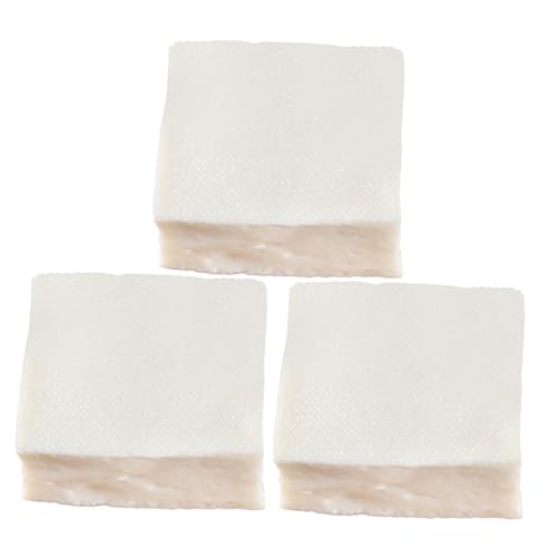 DRESSOOS Gefälschte Tofu-modellierungsrequisiten 3-teilig PVC-simulations-tofu Für Die Restaurant-Ausstellung von DRESSOOS