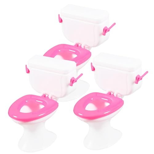 DRESSOOS 3St Puppenhaus-Toilette Kindermöbel Mini-Puppenhaus-Spielzeug Modelle Babybadewanne Mini-Möbel Puppenhausmöbel Kuchen Zubehör Sitz Zylinder Kleiner Junge Plastik Rosa DRESSOOS 3St Puppenhaus-Toilette Kindermöbel Mini-Puppenhaus-Spielzeug Modelle Babybadewanne Mini-Möbel Puppenhausmöbel Kuchen Zubehör Sitz Zylinder Kleiner Junge Plastik Rosa von DRESSOOS