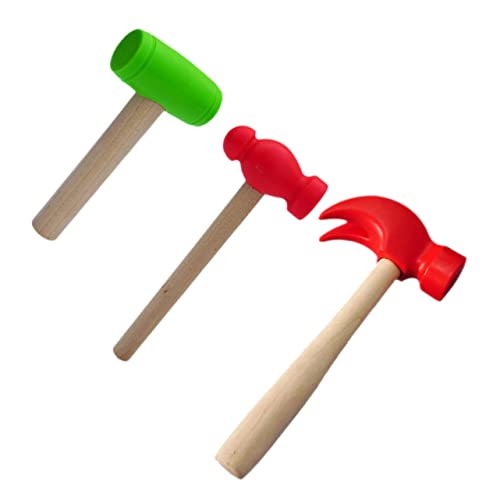 DRESSOOS 3St simulierter Kleiner Holzhammer vorgeben, Hämmer zu Kleiner Hammer Kinderspielzeug Hammer Hammerschlagspielzeug -Hammer- Mallet- Plastik von DRESSOOS