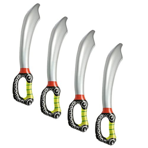 DRESSOOS 4 Stück Aufblasbares Piratenmesser, PVC, Aufblasbare Schwerter, Spielzeug, Piraten, Cosplay Requisiten, Partyballons, Aufblasbare Requisiten, Aufblasbares Spielzeug, Aufblasbare von DRESSOOS