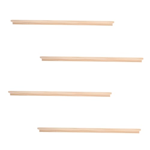 DRESSOOS 4 Stück Domino-ständer Aus Holz, Einreihige Tabletts Für Mexikanische Züge, Unbehandeltes Holz, Mahjong-Steine, Halter, Ständer Für Domino-brettspiele, 36 cm von DRESSOOS