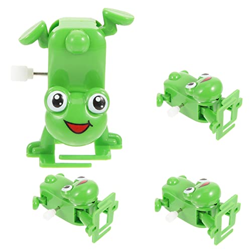 DRESSOOS 4 Stück Froschspielzeug, Simulationsfrosch, Kinderspielzeug, Kinderspielzeug, Uhrwerkspielzeug, Froschspielzeug, Uhrwerkfroschspielzeug Für Kinder, Frosch Uhrwerkspielzeug, von DRESSOOS