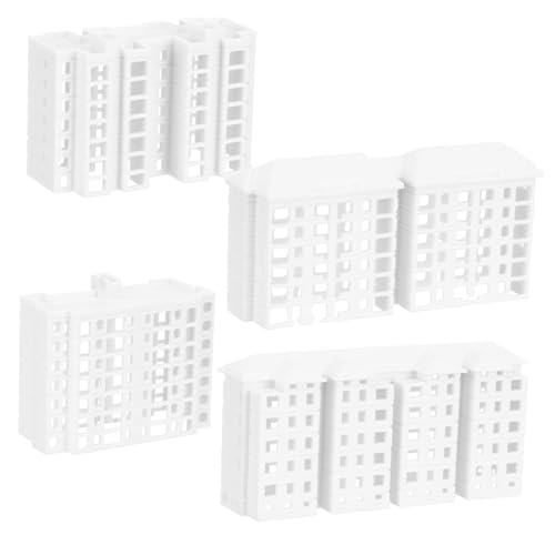 DRESSOOS 4 Stück Gebäudemodellornamente Modelleisenbahn-bausätze Simulationsgebäude Modellbaumaterialien Miniaturstadt Landschaft Architekturmodell Im Maßstab Musterwohnung Weiß Plastik DRESSOOS 4 Stück Gebäudemodellornamente Modelleisenbahn-bausätze Simulationsgebäude Modellbaumaterialien Miniaturstadt Landschaft Architekturmodell Im Maßstab Musterwohnung Weiß Plastik von DRESSOOS